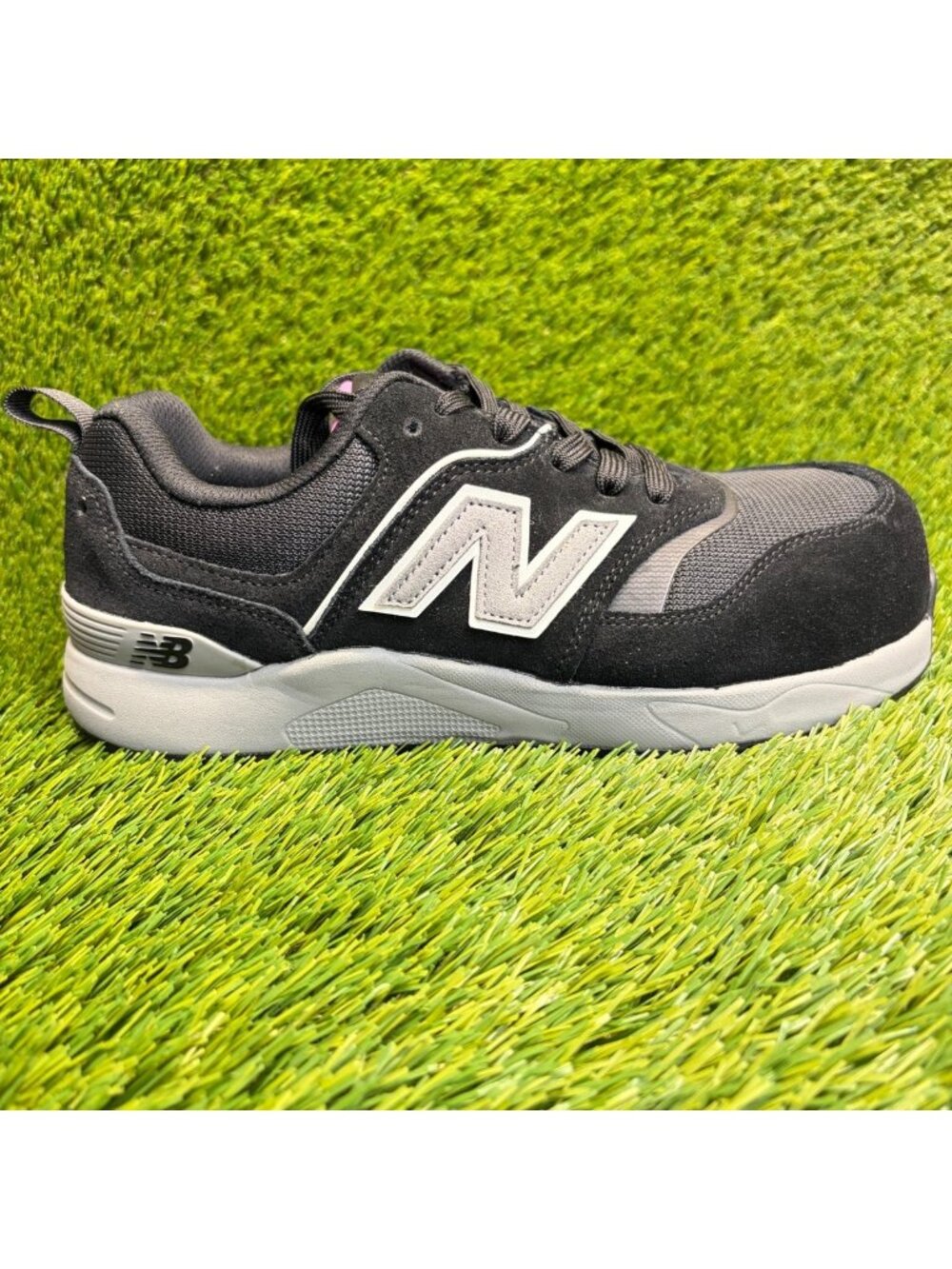 New Balance Elite Lite Womens Size 9D Black Gray Composite Toe Safety Work Shoes